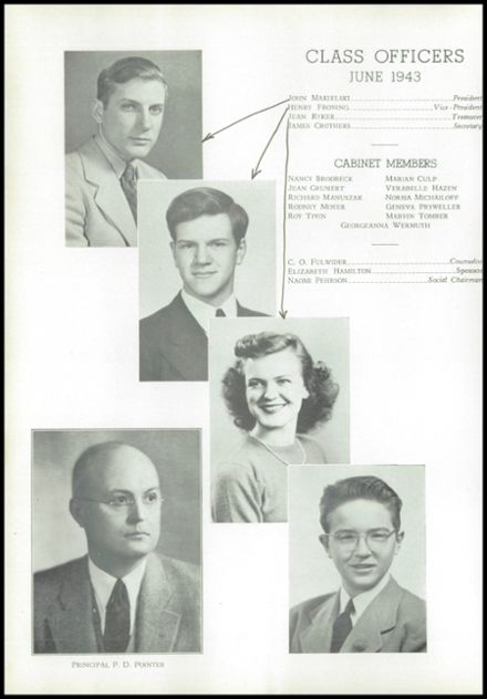 Explore 1943 Central High School Yearbook South Bend In Classmates