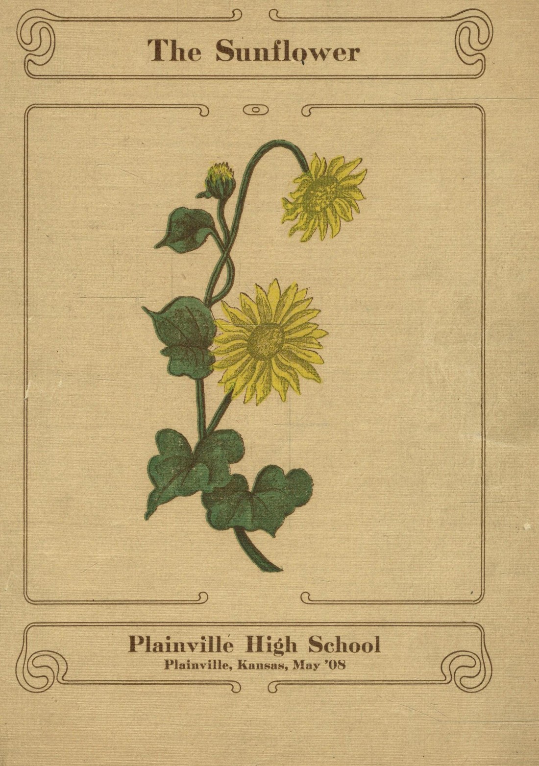 1908 yearbook from Plainville High School from Plainville, Kansas for sale