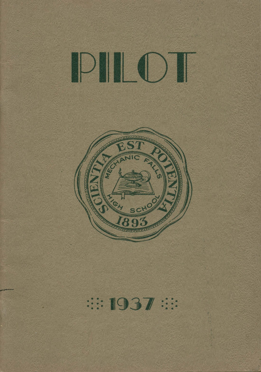 1937 yearbook from Mechanic Falls High School from Mechanic falls, Maine