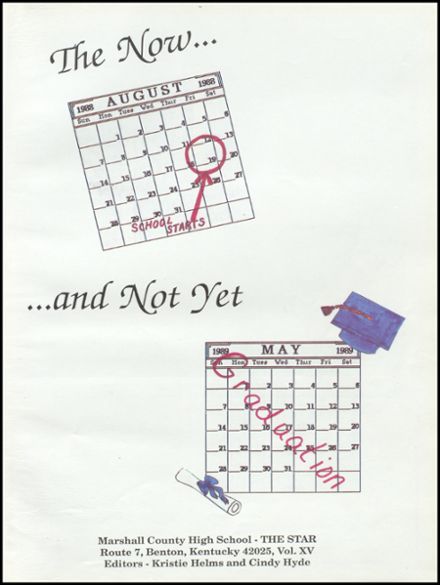 1989 yearbook from Marshall County High School from Benton, Kentucky