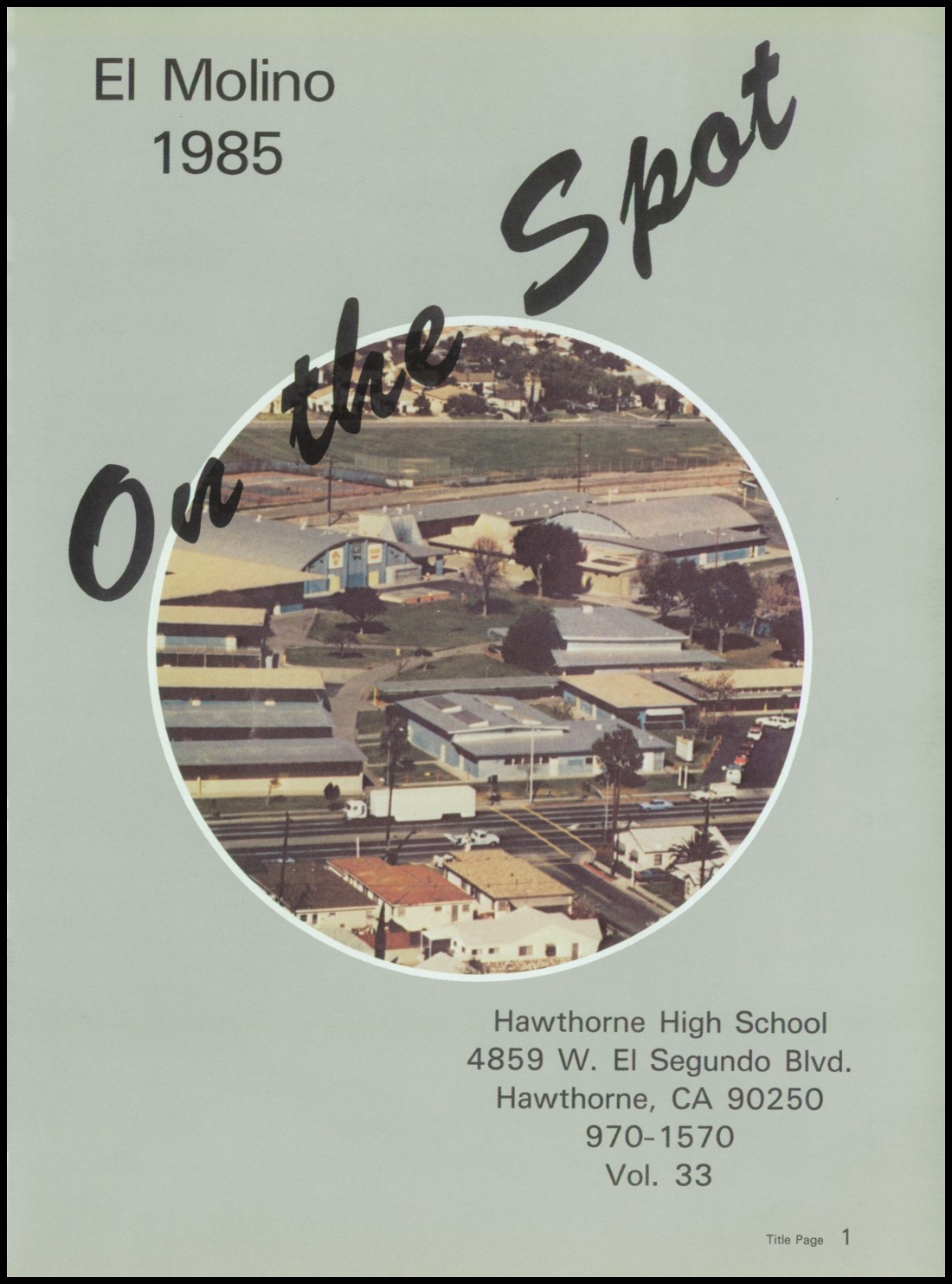 1985 yearbook from Hawthorne High School from Hawthorne, California