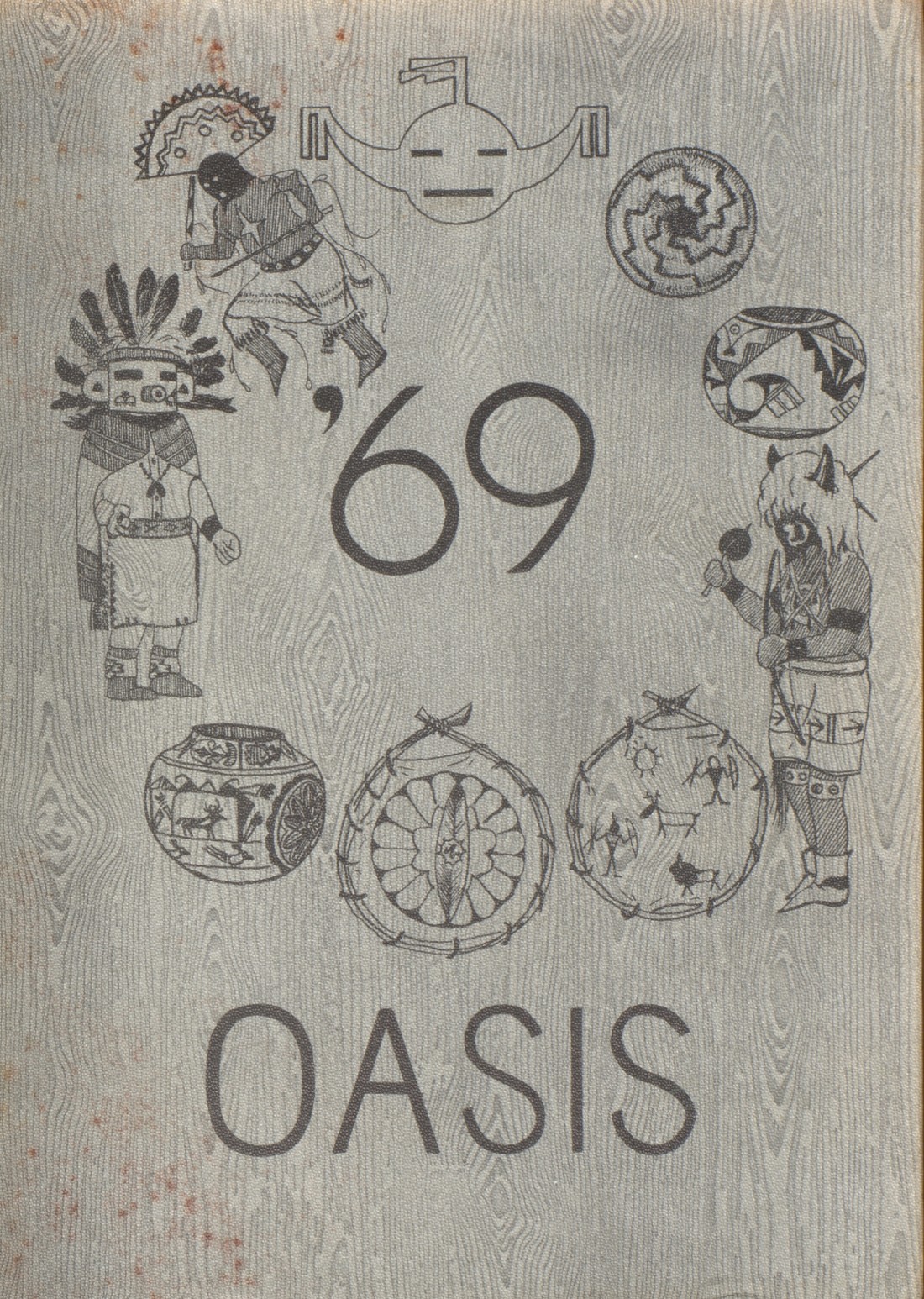 1969 yearbook from Ganado Mission High School from Ganado, Arizona for sale