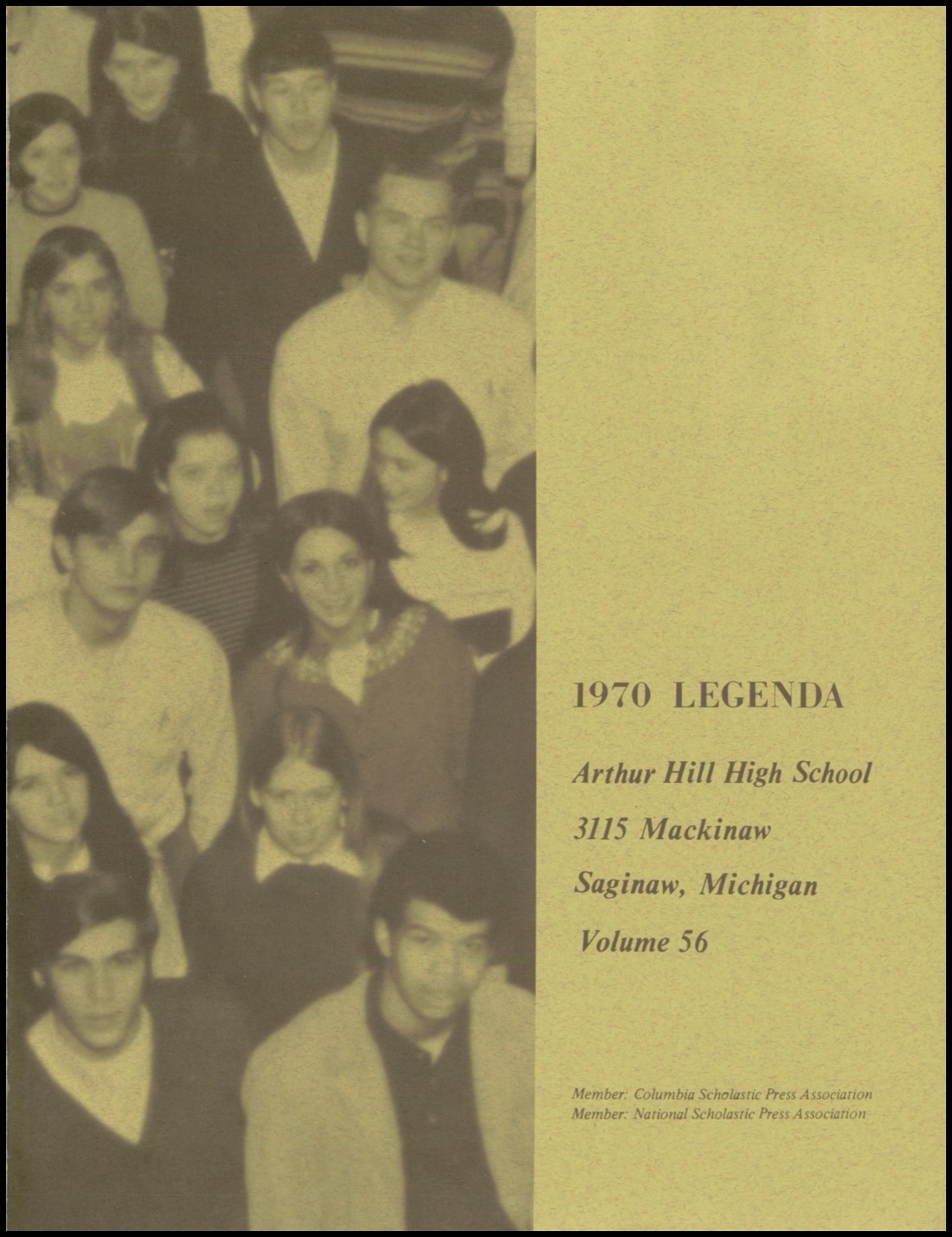 Vintage 1940 Legenda Arthur Hill High School Yearbook Saginaw Michigan
