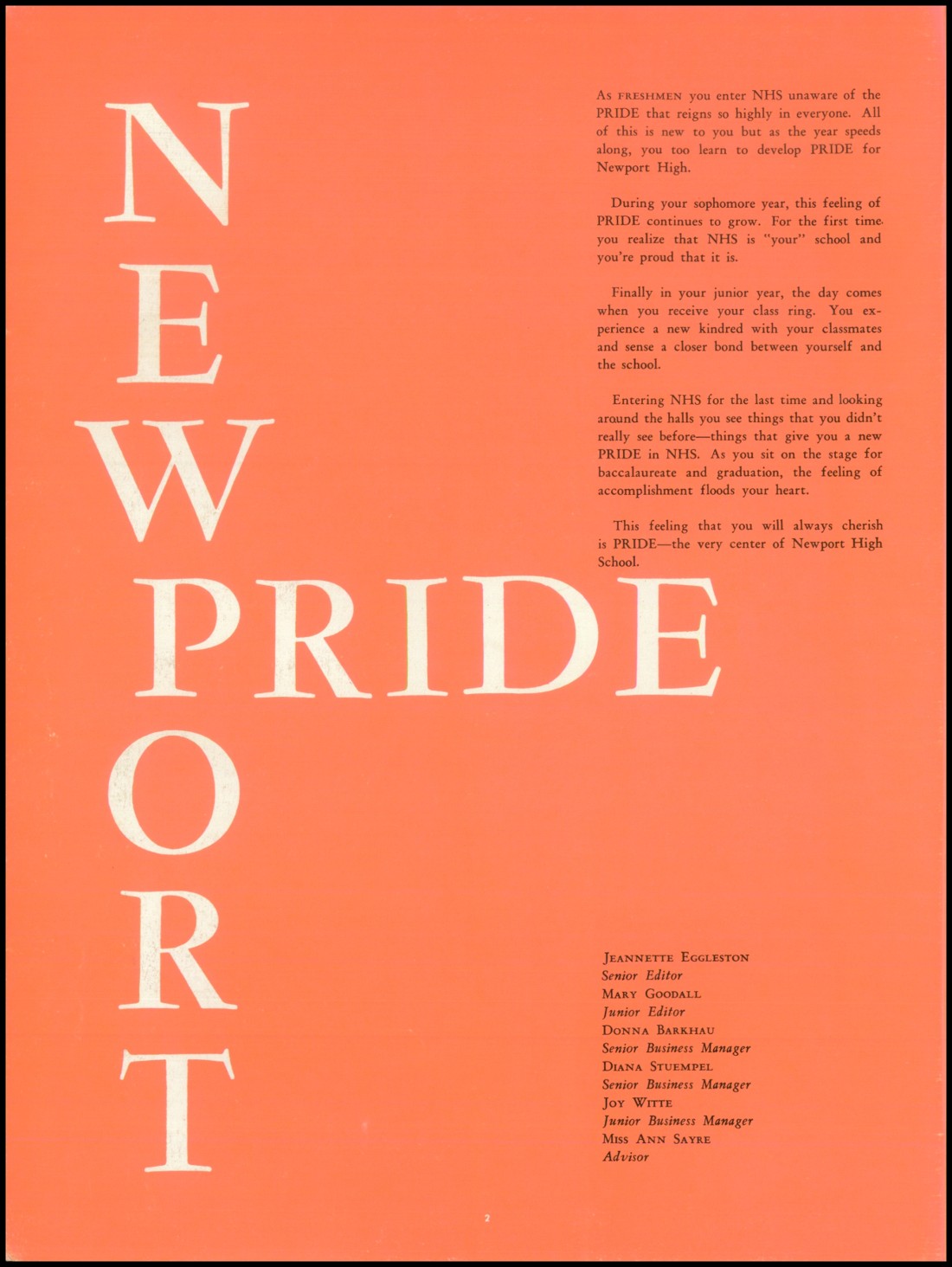 Senior Newsletter - Newport High School